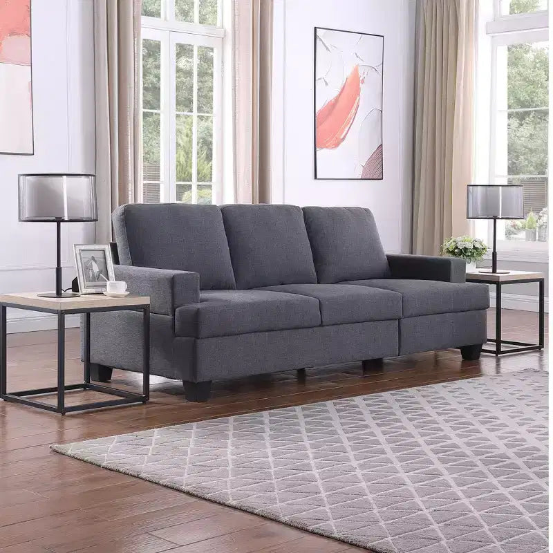 Realizzato per stile e funzionalità, questo tavolino da divano/comodino quadrato in legno e metallo con ripiano, piccolo tavolino per soggiorno.