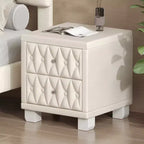 Elegant Velvet Luxury Velvet 2 Drawer Nightstand for Bedroom Living Room