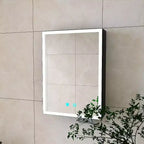 Zeus & Ruta 16x22 Wall-Mounted Bathroom Medicine Cabinet with Mirror, Single-Color White Light & Anti-Fog, Storage Shelves