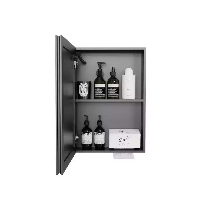 Armadietto a specchio da bagno Zeus & Ruta 16x22 con luce bianca monocolore e anti-appannamento, con mensole, montaggio a parete