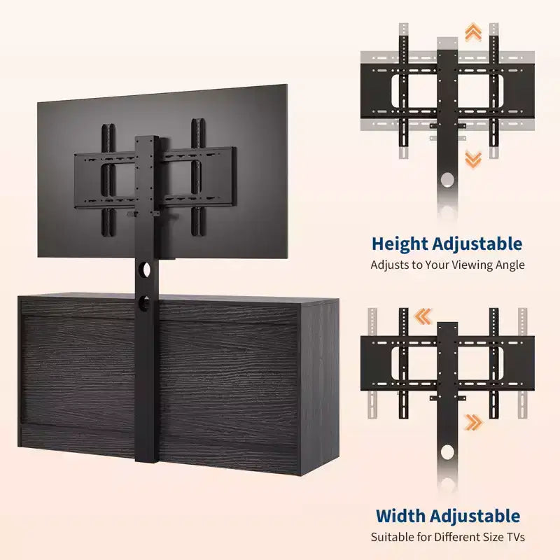 Mobile TV con supporto per TV da 55 pollici, mobile credenza a 9 cassetti con contenitore, console media moderna in legno per soggiorno e camera da letto