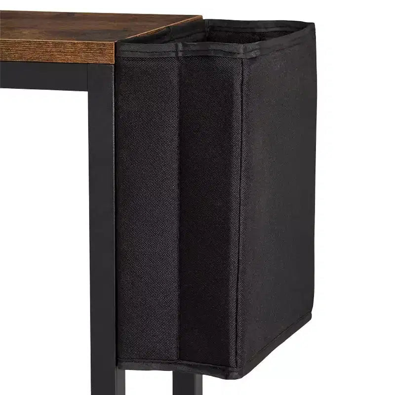 Tavolo Consolle Stretto a 2 Ripiani con Tasca Laterale "The Lakeside Collection"