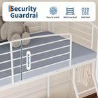 Letto a castello Twin Over Full, in metallo con scaletta e ringhiera, resistente, bordi arrotondati e lisci, design salvaspazio, ideale per dormitori e camere piccole