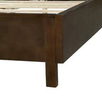 ModernLuxe Letto a piattaforma Queen/King Size con testiera a doghe verticali Letto rustico moderno, nessuna base a molle necessaria