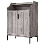 Scarpiera moderna a 4 ripiani in legno con 3 mensole regolabili, mobiletto indipendente per corridoio/ingresso