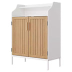 Scarpiera moderna a 4 ripiani in legno con 3 mensole regolabili, mobiletto indipendente per corridoio/ingresso