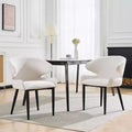 GDFStudio Nellie Modern Upholstered Dining Chairs with Curved Back