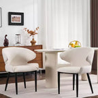 GDFStudio Nellie Sedie da Pranzo Imbottite Moderne con Schienale Curvo