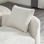 GDFStudio Agnes Modern 77 Chaise longue in ciniglia con struttura in legno di gomma e 2 cuscini a rullo