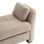 GDFStudio Jase Panca Moderna in Bouclé con Struttura in Legno di Gomma e Cuscini