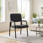 Chaise Visiteur en Cuir BestMassage, Capacité de 113 kg, Chaise de Réception Facile à Nettoyer pour Bureau, Salle d'Attente et Maison