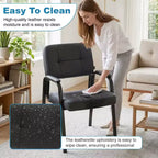 Chaise Visiteur en Cuir BestMassage, Capacité de 113 kg, Chaise de Réception Facile à Nettoyer pour Bureau, Salle d'Attente et Maison
