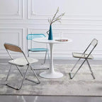 Simpatici giocattoli di marca Tavolo Rotondo Bianco, Tavolo da Pranzo Moderno, Tavolo da Cucina Rotondo Tulipano con Piano in MDF e Base in Acciaio, Tavolino da Caffè Mid-Century