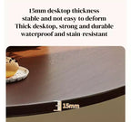 Piccoli giocattoli divertenti del marchio Walnut Round Table, tavolo da pranzo moderno, tavolo da pranzo, tavolo rotondo da cucina Tulip con piano in MDF e base in acciaio, tavolo da cucina,