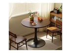 Piccoli giocattoli divertenti del marchio Walnut Round Table, tavolo da pranzo moderno, tavolo da pranzo, tavolo rotondo da cucina Tulip con piano in MDF e base in acciaio, tavolo da cucina,