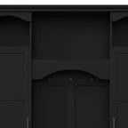 Appendiabiti Moderno Tutto in Uno con Ripiani Regolabili, Panca Contenitore Rustica con 7 Ganci e Mobiletti Laterali, Organizer da Ingresso - ModernLuxe