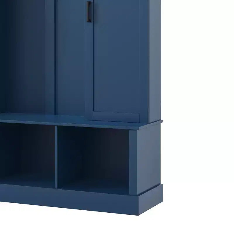 Appendiabiti Moderno Tutto in Uno con Ripiani Regolabili, Panca Contenitore Rustica con 7 Ganci e Mobiletti Laterali, Organizer da Ingresso - ModernLuxe