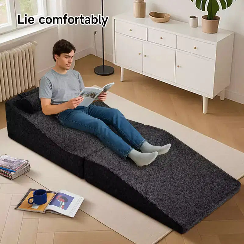 MAYEERTY Divano Letto Pieghevole Tatami in Spugna ad Alta Densità, Poltrona Relax Multi-Funzione, Nessun Montaggio Richiesto