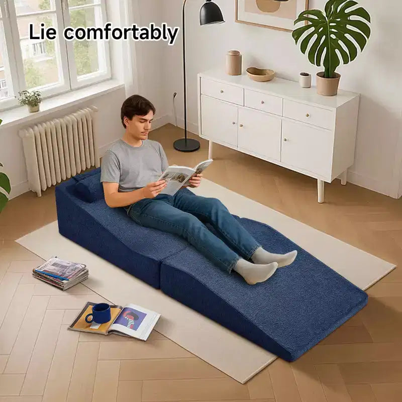 MAYEERTY Divano Letto Pieghevole Tatami in Spugna ad Alta Densità, Poltrona Relax Multi-Funzione, Nessun Montaggio Richiesto