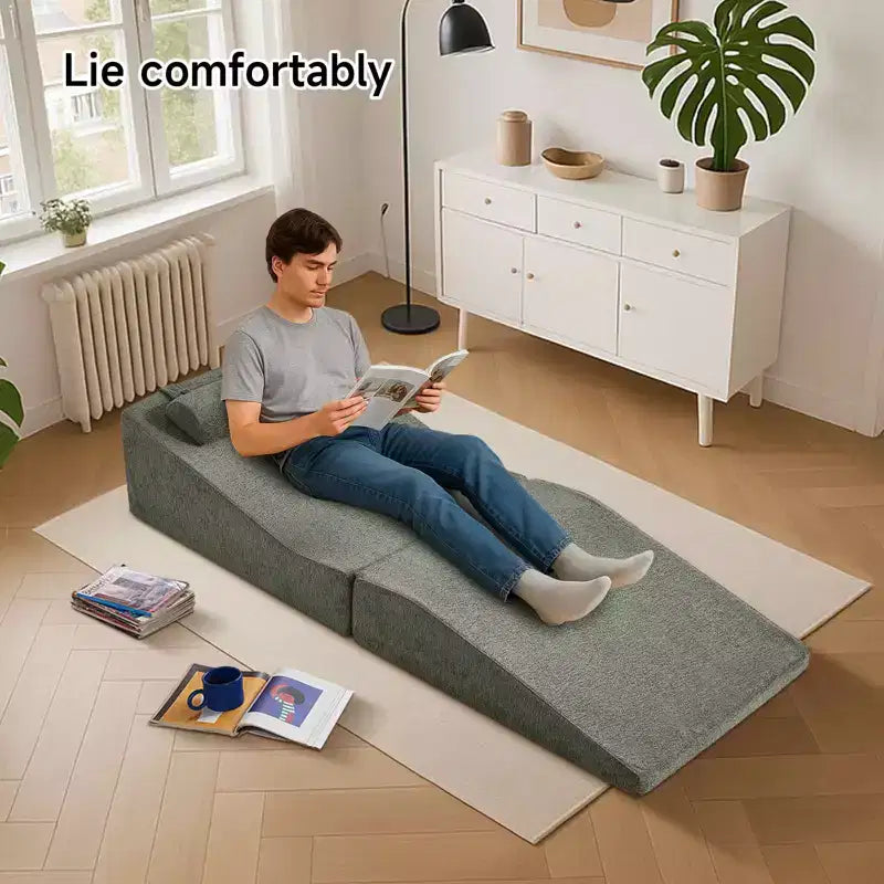 MAYEERTY Divano Letto Pieghevole Tatami in Spugna ad Alta Densità, Poltrona Relax Multi-Funzione, Nessun Montaggio Richiesto