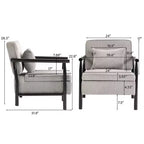 GDFStudio Joule Poltrona Accento Moderna imbottita Mid-Century con Seduta Contenitore e Cuscino