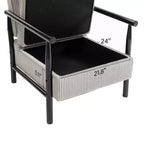 GDFStudio Joule Poltrona Accento Moderna imbottita Mid-Century con Seduta Contenitore e Cuscino