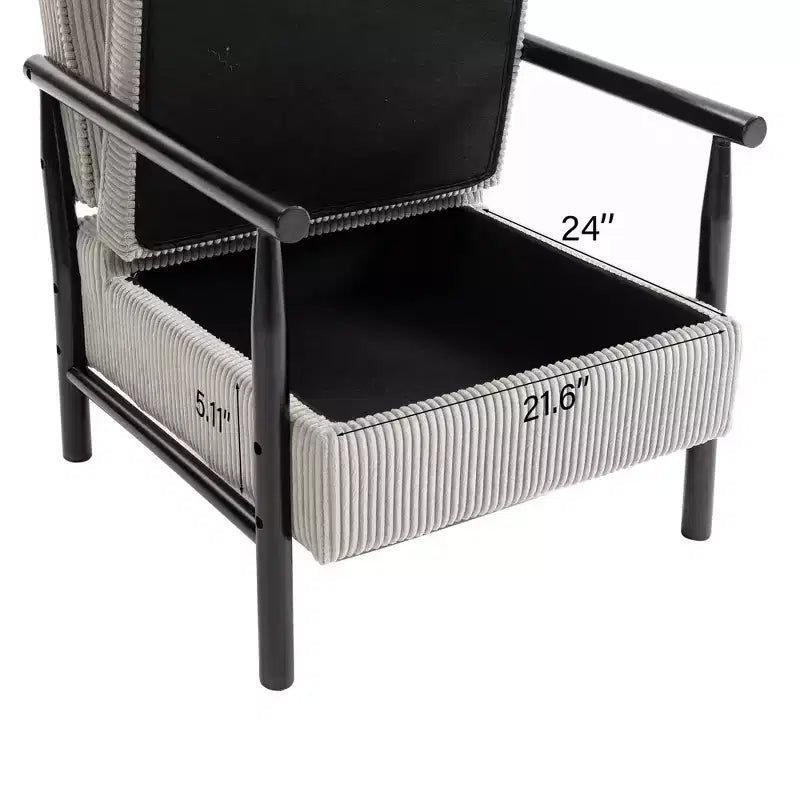 GDFStudio Joule Poltrona Accento Moderna imbottita Mid-Century con Seduta Contenitore e Cuscino