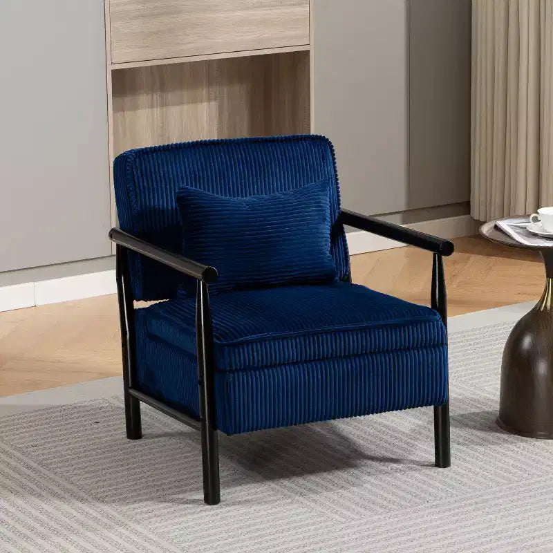 GDFStudio Joule Poltrona Accento Moderna imbottita Mid-Century con Seduta Contenitore e Cuscino