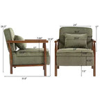 GDFStudio Joule Poltrona Accento Moderna imbottita Mid-Century con Seduta Contenitore e Cuscino