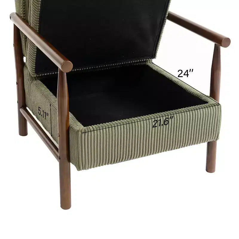 GDFStudio Joule Poltrona Accento Moderna imbottita Mid-Century con Seduta Contenitore e Cuscino