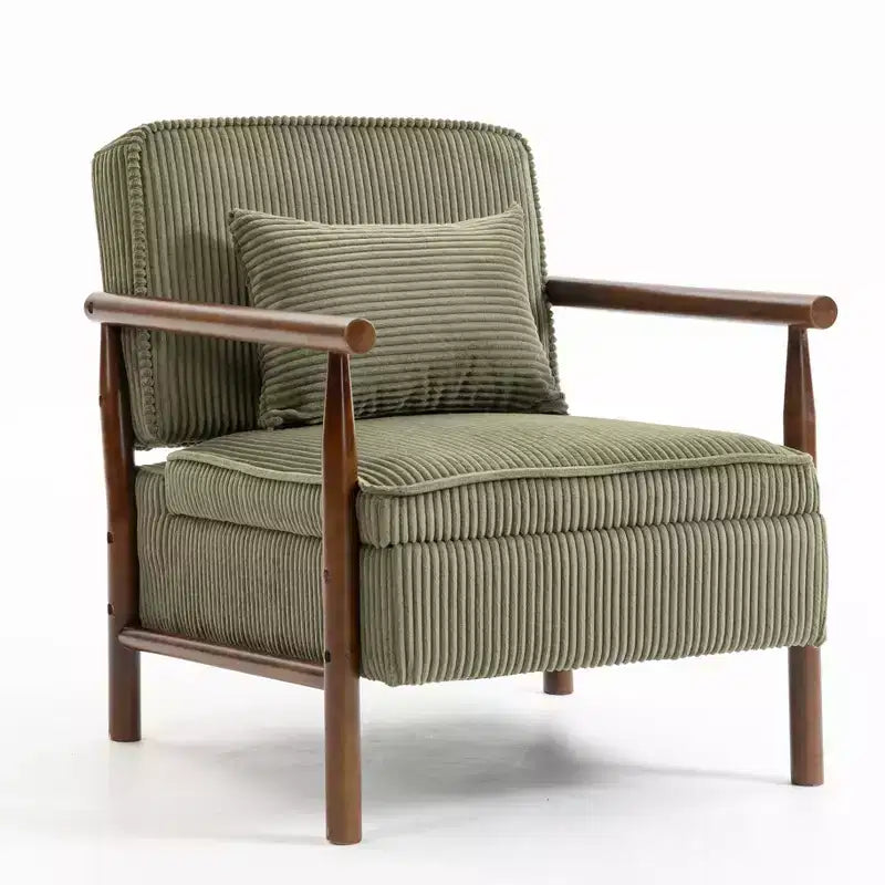 GDFStudio Joule Poltrona Accento Moderna imbottita Mid-Century con Seduta Contenitore e Cuscino