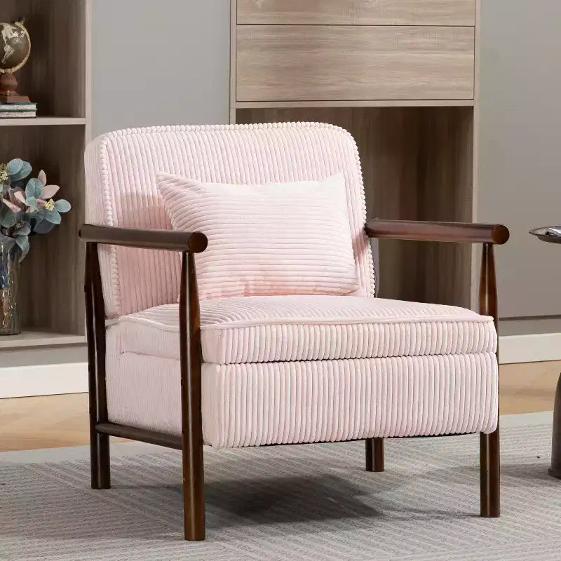 GDFStudio Joule Poltrona Accento Moderna imbottita Mid-Century con Seduta Contenitore e Cuscino