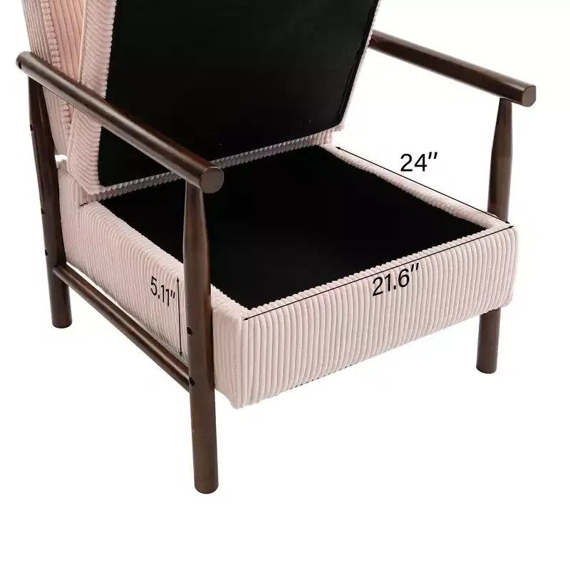 GDFStudio Joule Poltrona Accento Moderna imbottita Mid-Century con Seduta Contenitore e Cuscino
