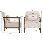 GDFStudio Joule Poltrona Accento Moderna imbottita Mid-Century con Seduta Contenitore e Cuscino