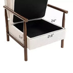 GDFStudio Joule Poltrona Accento Moderna imbottita Mid-Century con Seduta Contenitore e Cuscino