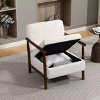 GDFStudio Joule Poltrona Accento Moderna imbottita Mid-Century con Seduta Contenitore e Cuscino