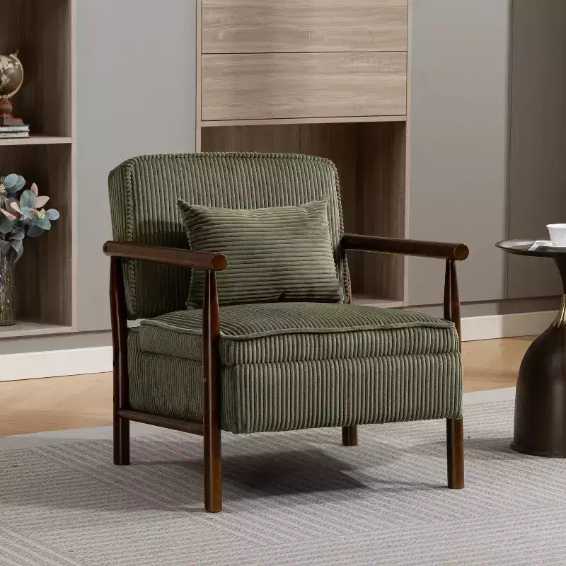 GDFStudio Joule Poltrona Accento Moderna imbottita Mid-Century con Seduta Contenitore e Cuscino