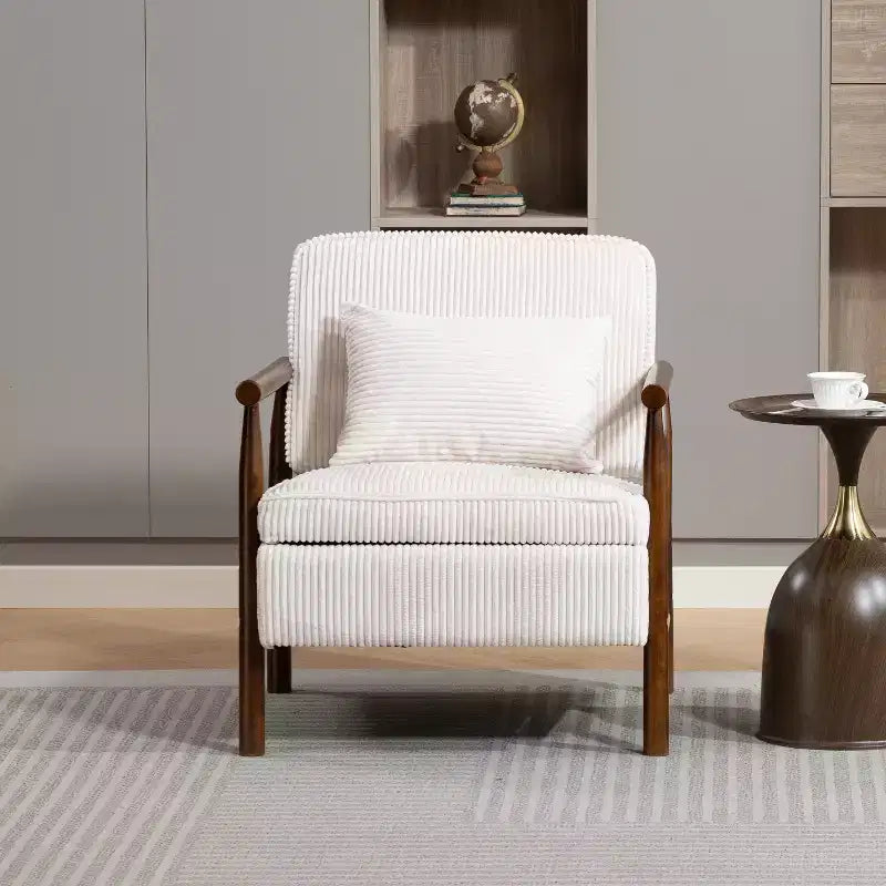 GDFStudio Joule Poltrona Accento Moderna imbottita Mid-Century con Seduta Contenitore e Cuscino