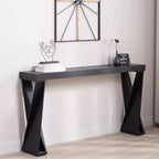 GDFStudio Bryce Modern 58.3 Wood Console Table with Crossed Legs