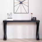 Consolle in legno GDFStudio Bryce Modern da 58,3 con gambe incrociate