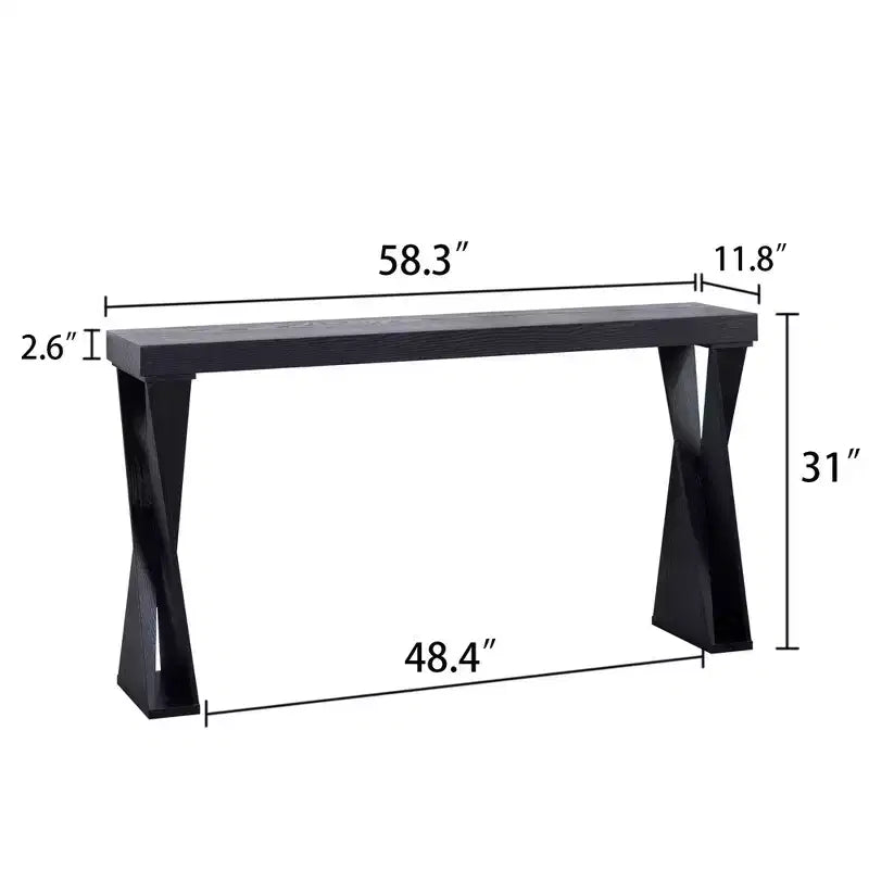 Consolle in legno GDFStudio Bryce Modern da 58,3 con gambe incrociate