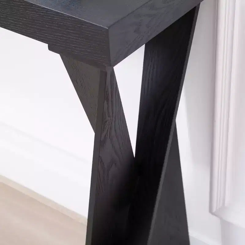 Consolle in legno GDFStudio Bryce Modern da 58,3 con gambe incrociate