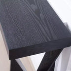 Consolle in legno GDFStudio Bryce Modern da 58,3 con gambe incrociate