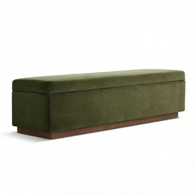 60 Moderno Velluto Panche Contenitore Imbottite, Elegante Seduta da Salotto con Contenitore Nascosto, Panchina da Fondo Letto e Ingresso-Panipeachy
