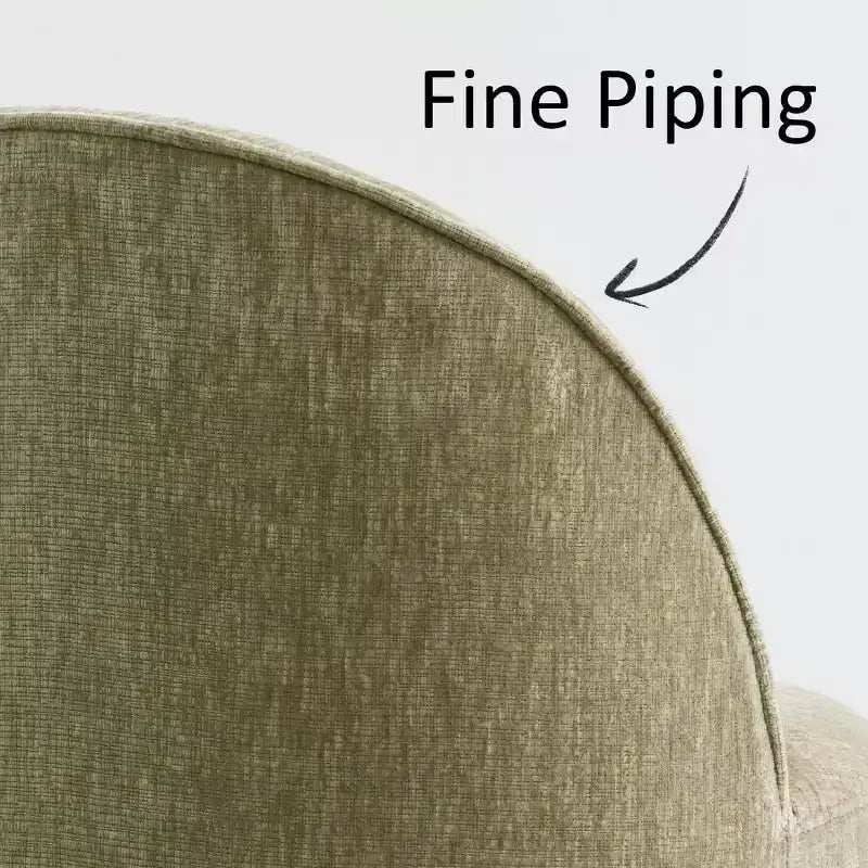 Poltrona girevole accentuata moderna con rivestimento in ciniglia e rotelle, sedia lounge senza braccioli per soggiorno, camera da letto o ufficio-Panipeachy