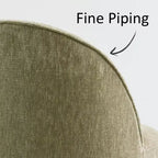 Poltrona girevole accentuata moderna con rivestimento in ciniglia e rotelle, sedia lounge senza braccioli per soggiorno, camera da letto o ufficio-Panipeachy