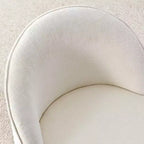 Poltrona girevole accentuata moderna con rivestimento in ciniglia e rotelle, sedia lounge senza braccioli per soggiorno, camera da letto o ufficio-Panipeachy