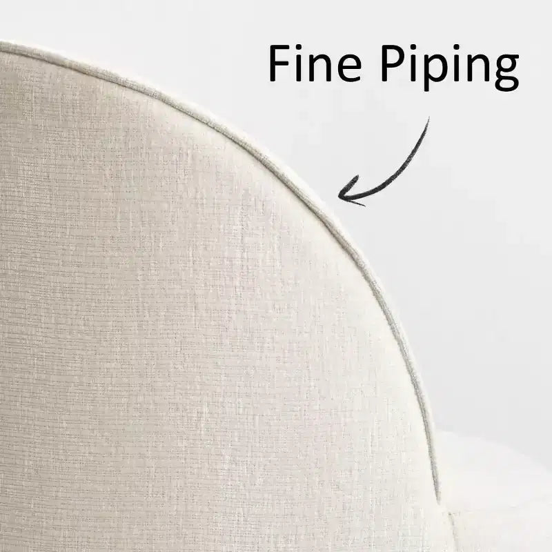 Poltrona girevole accentuata moderna con rivestimento in ciniglia e rotelle, sedia lounge senza braccioli per soggiorno, camera da letto o ufficio-Panipeachy