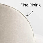 Poltrona girevole accentuata moderna con rivestimento in ciniglia e rotelle, sedia lounge senza braccioli per soggiorno, camera da letto o ufficio-Panipeachy