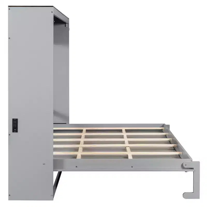 Letto a scomparsa Queen Size, Letto a muro pieghevole con prese di corrente e porte USB per camera da letto, piccoli appartamenti, salvaspazio - ModernLuxe